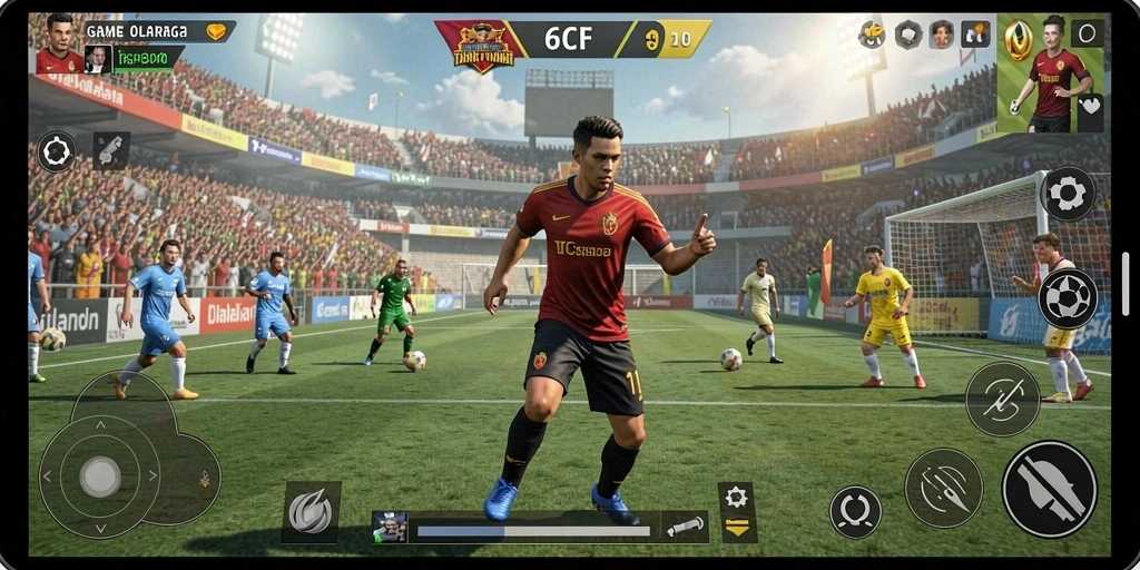 Tampilan gameplay 6CF yang seru dan kompetitif.