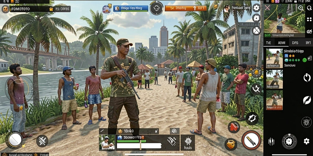 Tampilan gameplay FOMOTOTO dengan aktivitas simulasi yang seru.