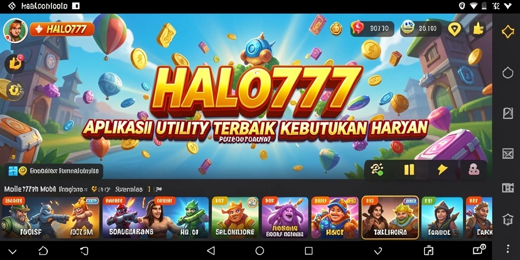 Tampilan utama HALO777 dengan berbagai fitur Utility yang memudahkan aktivitas sehari-hari.