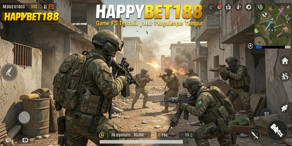 Tampilan gameplay seru dalam <strong>HAPPYBET188</strong> yang penuh aksi FPS.
