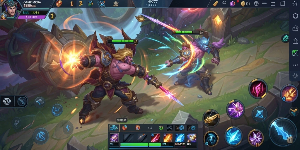 Gameplay seru dengan pertarungan tim di HP777.