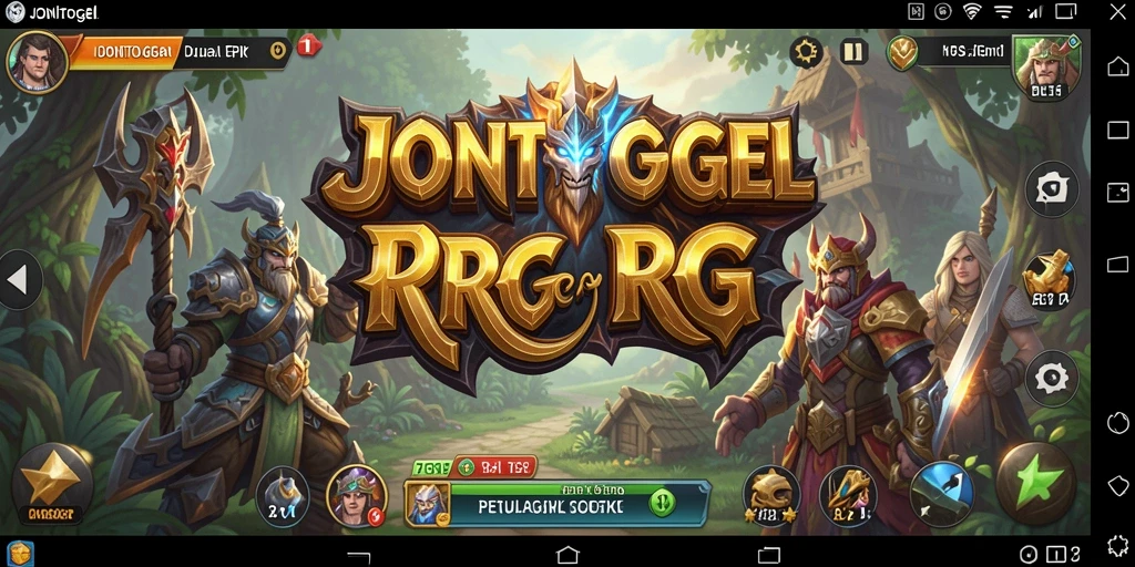 Screenshot utama JONITOGEL menunjukkan aksi petualangan RPG yang mendebarkan.