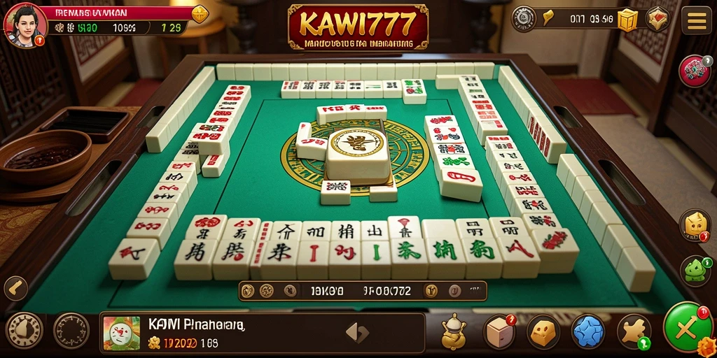 Tampilan gameplay menarik dari KAWI777 saat bermain Mahjong.