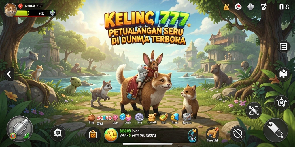 Tampilan gameplay KELINCI777 yang menampilkan kebebasan eksplorasi dunia terbuka.