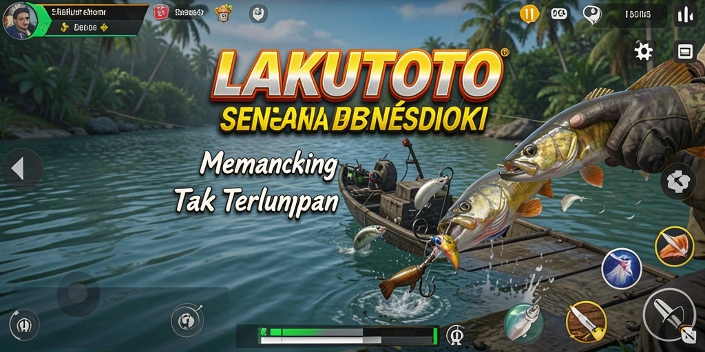 Tangkapan besar dalam LAKUTOTO saat bermain di lokasi pancing yang indah.