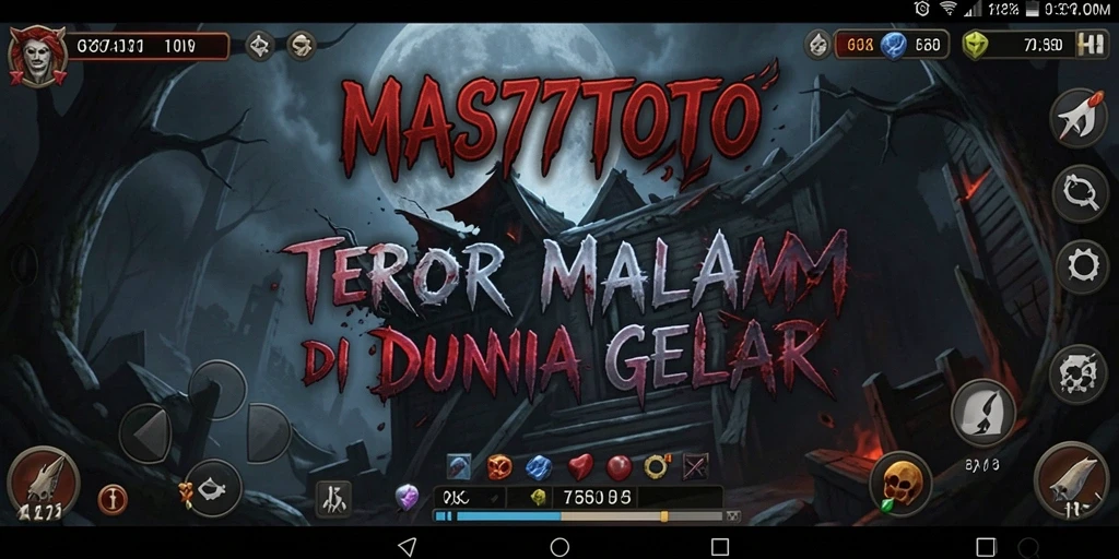 Screenshot menampilkan pemandangan menyeramkan dari gameplay MAS77TOTO.