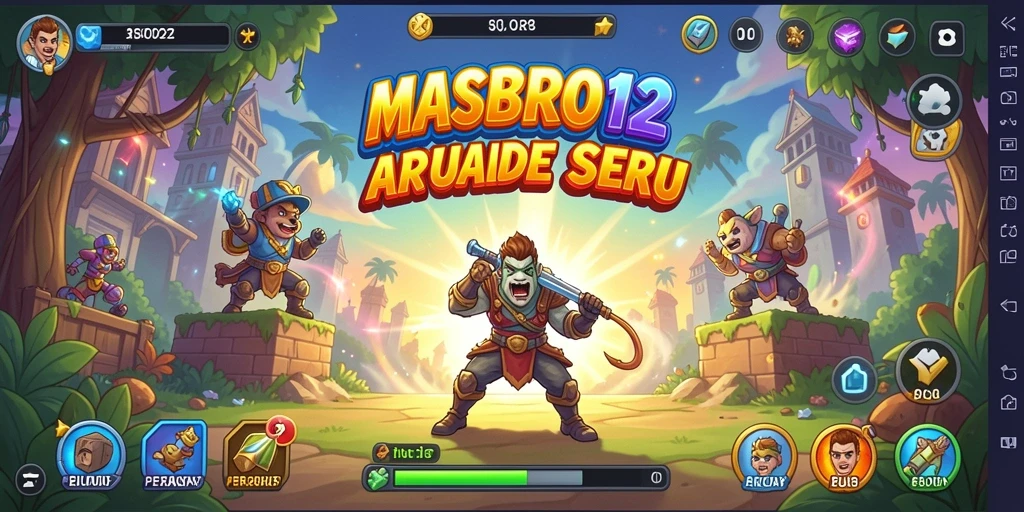 Tangkapan layar utama menunjukkan gameplay seru dari <strong>MASBRO12</strong> yang penuh aksi.