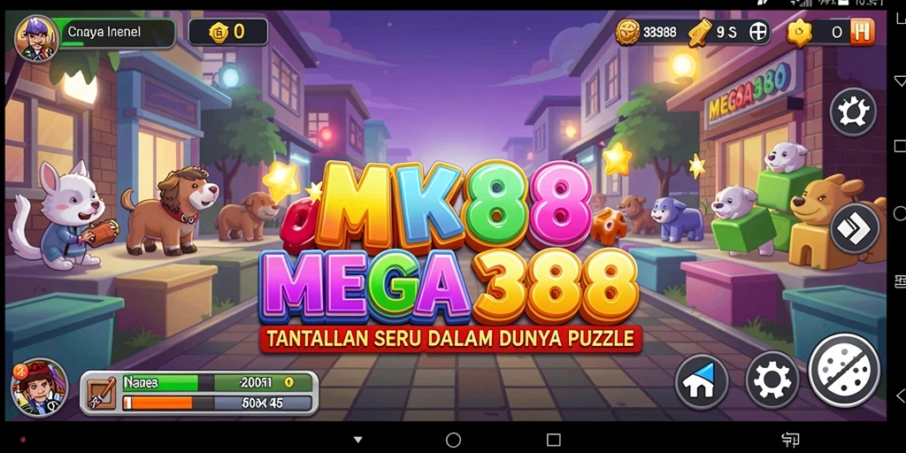Tampilan gameplay seru dari MEGA388 dengan berbagai tantangan puzzle.