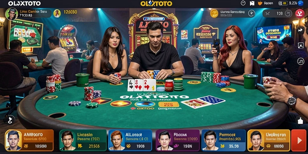 Tampilan screenshot OLXTOTO menampilkan suasana Live Casino yang mendebarkan dan interaktif.