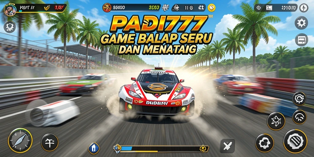 Gameplay PADI777 menampilkan balapan seru dengan berbagai kendaraan.
