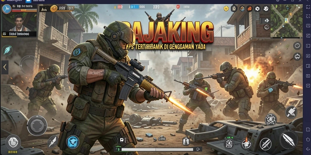 Screenshot menunjukkan intensitas pertempuran di RAJAKING.