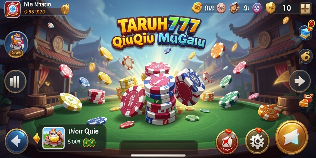 Tampilan gameplay QiuQiu di TARUH777 yang seru.