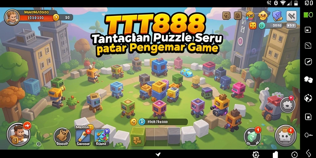Screenshot utama TTT888 menampilkan gameplay Puzzle yang mendebarkan.