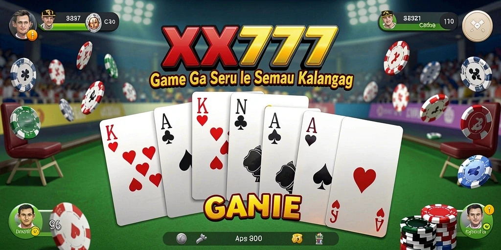 Tampilan gameplay Gaple yang menarik dan interaktif di XXX777.